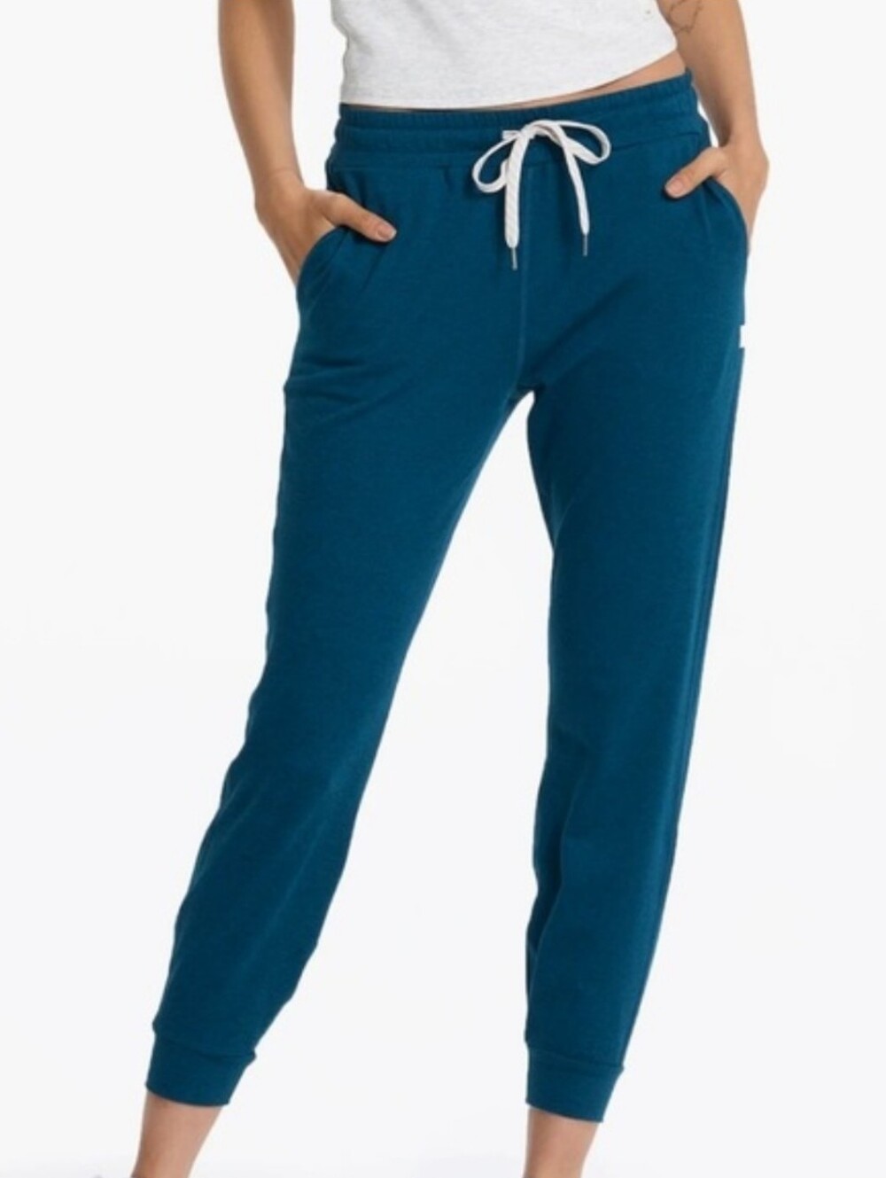 Vuori Performance DreamKnit™ Joggers Lounge Pants In Heather Teal Blue/Green